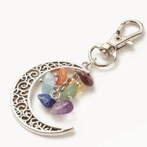 Seven-Color Crushed Stone Ramadan Moon Charm